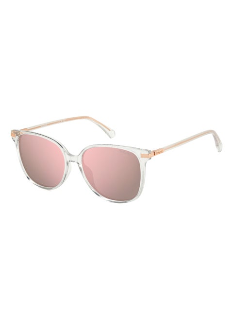 Women's Polarized Square Shape Metal Sunglasses Pld 4170/G/S/X Grey 50 - Lens Size: 49.6 Mm - Gold Copp