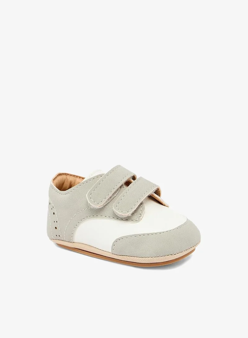 Barefeet Booties With Hook & Loop, Panelled Design