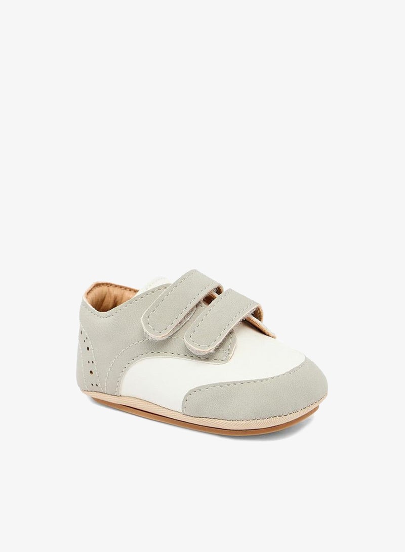 Barefeet Booties With Hook & Loop, Panelled Design - Image 2