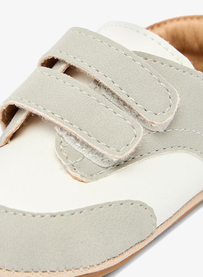 Barefeet Booties With Hook & Loop, Panelled Design - Image 4