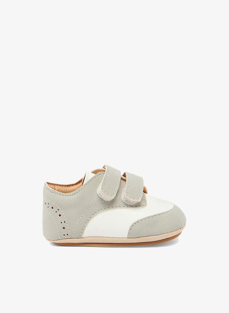 Barefeet Booties With Hook & Loop, Panelled Design - Image 3