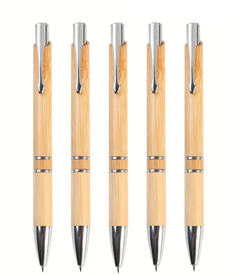 Faded Handcrafted Wooden Ballpoint Pen Set | Elegant Smooth-Writing Pens with Polished Natural Wood Finish | Refillable Ball Pens for School, Office, Gift Use & Everyday Writing (Pack of 5) - Image 1
