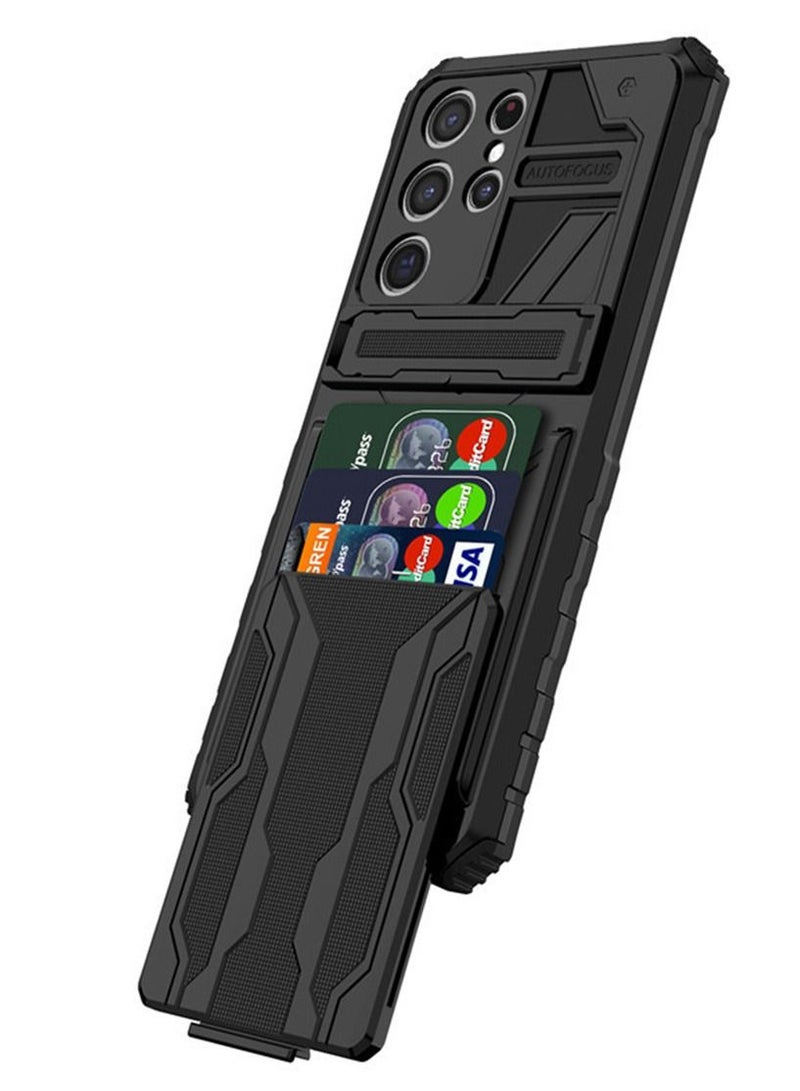 RICOONLINE Shockproof Protective Cases Cover Compatible for Samsung Galaxy S22Ultra Black - Image 2