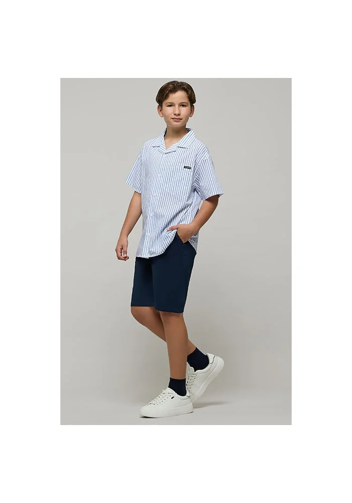 R&b Solid Shorts with Button Closure