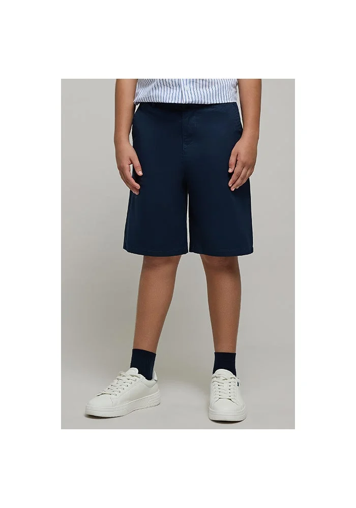 R&b Solid Shorts with Button Closure