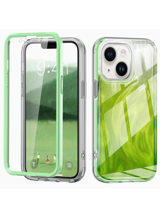 إيروريكس جراب هاتف Iphone 13 IMD Gradient Feather Pc Hybrid Tpu (أخضر) - Image 1