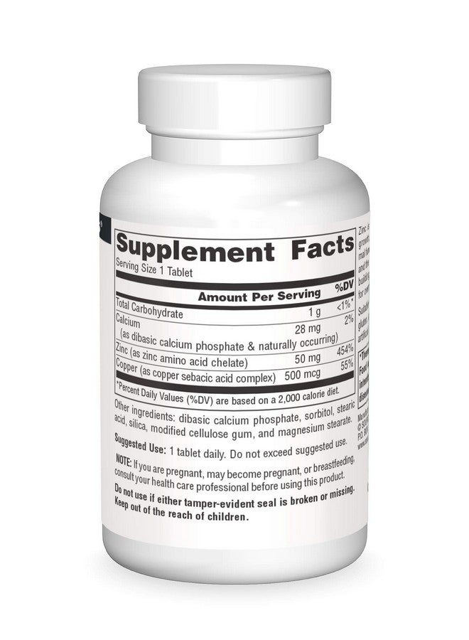 Source Naturals Zinc Chelate 50Mg Source Naturals Inc. 100 Tabs - Image 4