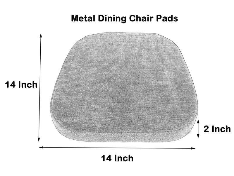 Loveboat Loveboat Metal Chair Cushions  14x14 Inches Metal Dining Chair Pads with Ties for Tolix Style Metal Chairs 2 Pack Dark Grey  - Image 3