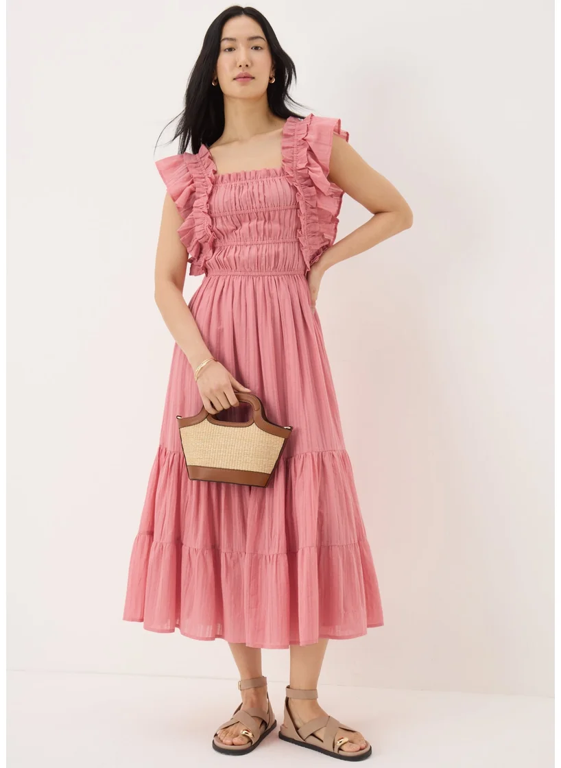 Matalan Pink Frill Midi Dress