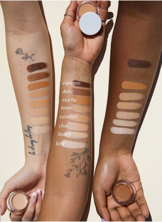 Ere Perez - Natural Arnica All-Cover Pot Concealer | Med-Full Coverage, Satin Finish, Calming, Nourishing | Vegan, Cruelty-Free, Clean Beauty (Honey, 0.18 oz | 5 g) - Image 1