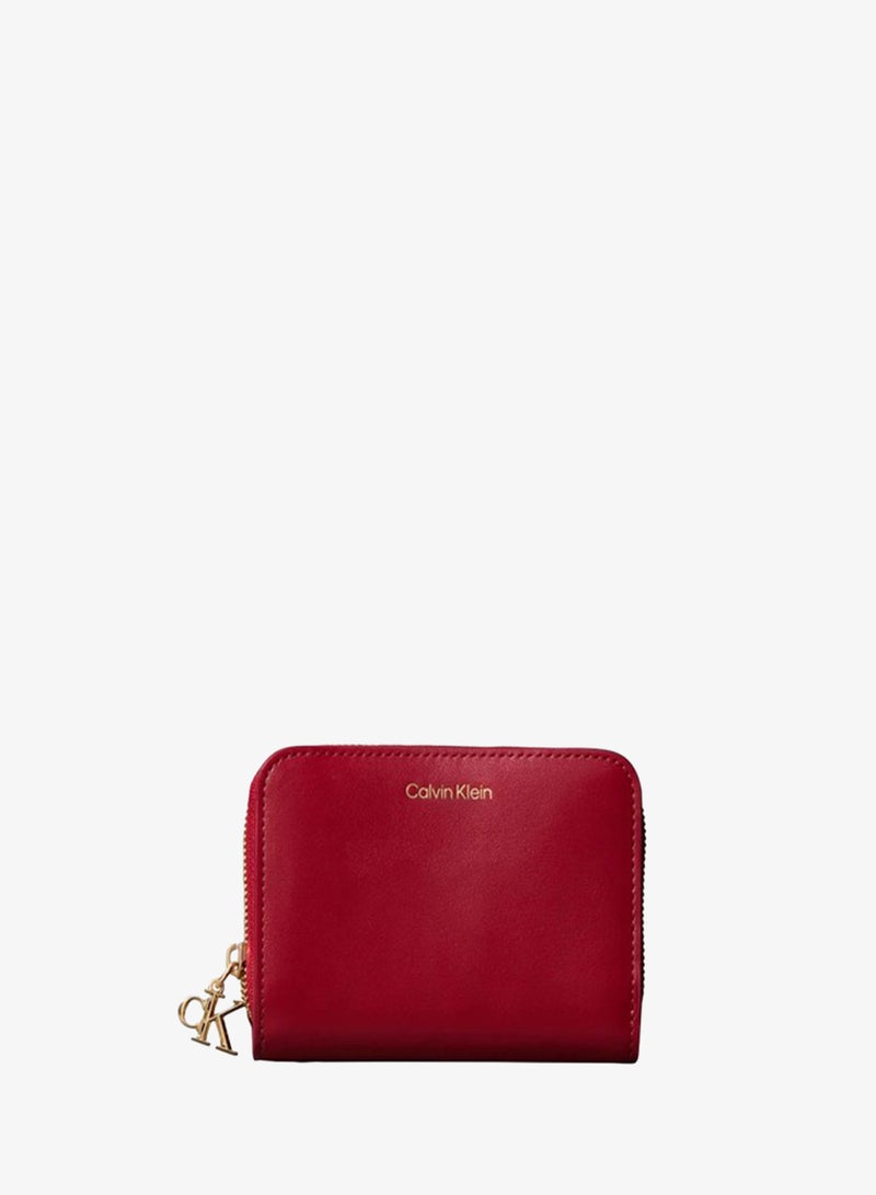 CALVIN KLEIN Leather RFID Monogram Charm Wallet - Image 1