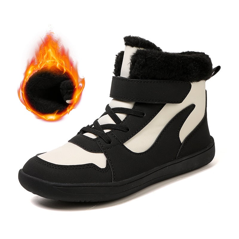 New Winter Children'S Waterproof Barefoot Cotton Shoes Large Children'S Men'S Fleece-Lined Thickened Snow Boots Women'S Non-Slip Warm - Image 1