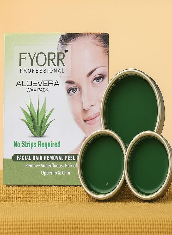 Fyorr Facial Katori Peel-Off Wax Combo of 3 Aloe Vera - 80gm each - Image 1