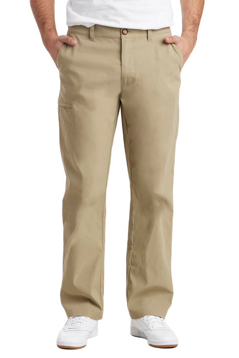 UNIONBAY mens Rainier Lightweight Comfort Travel Tech Chino Hiking Pants Khaki 36W x 32L US