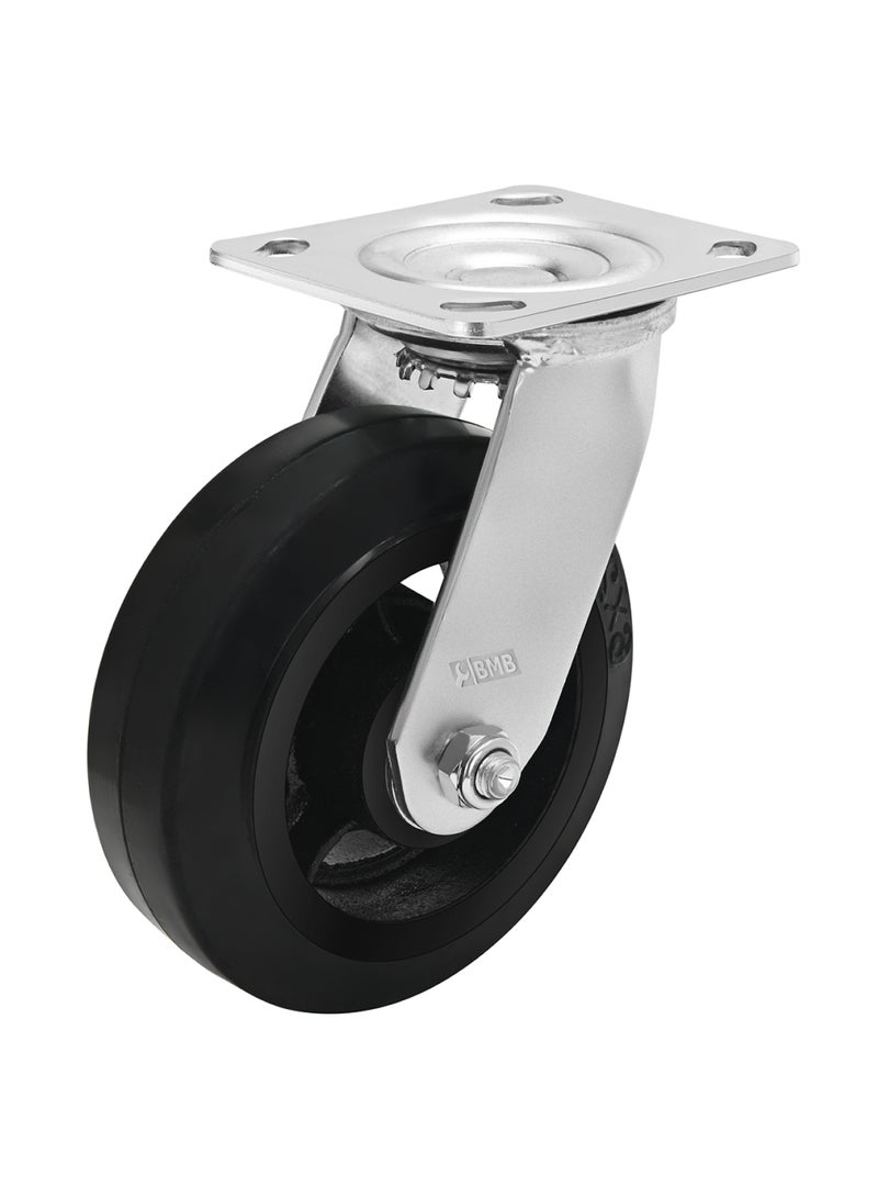 بي إم بي تولز عجلة متحركة من المطاط مع كرة مزدوجة 160 ملم  - أسود - Image 1