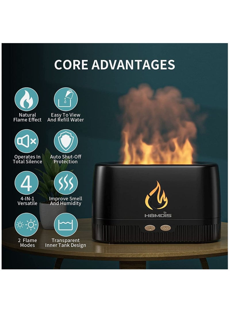Bakhoor Essential Oil Diffusers Quiet Aromatherapy Diffuser, Auto Shut Off Scent Diffuser, Ultrasonic Oil Diffuser, Portable Flame Diffuser, Cool Mist Humidifiers for Bedroom, Home, Office, Yoga, Gym  - Image 2