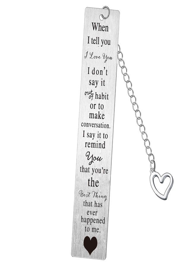 BESPMOSP I Love You Gifts Bookmark for Husband, Wife, Boyfriend, Girlfriend - Anniversary, Birthday, Christmas, Valentine's Day - Couple Bookmark for Him and Her - Image 1
