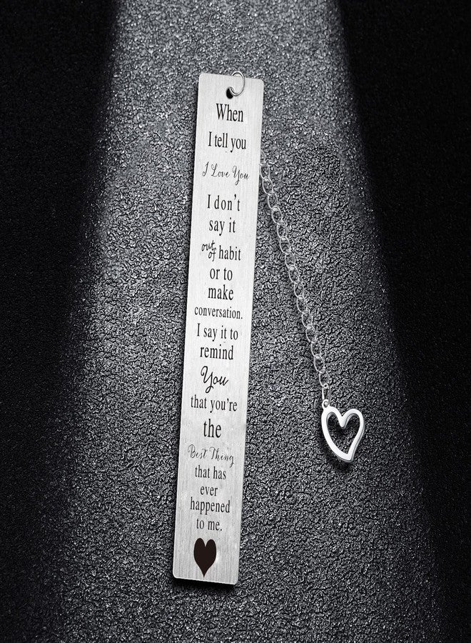BESPMOSP I Love You Gifts Bookmark for Husband, Wife, Boyfriend, Girlfriend - Anniversary, Birthday, Christmas, Valentine's Day - Couple Bookmark for Him and Her - Image 3