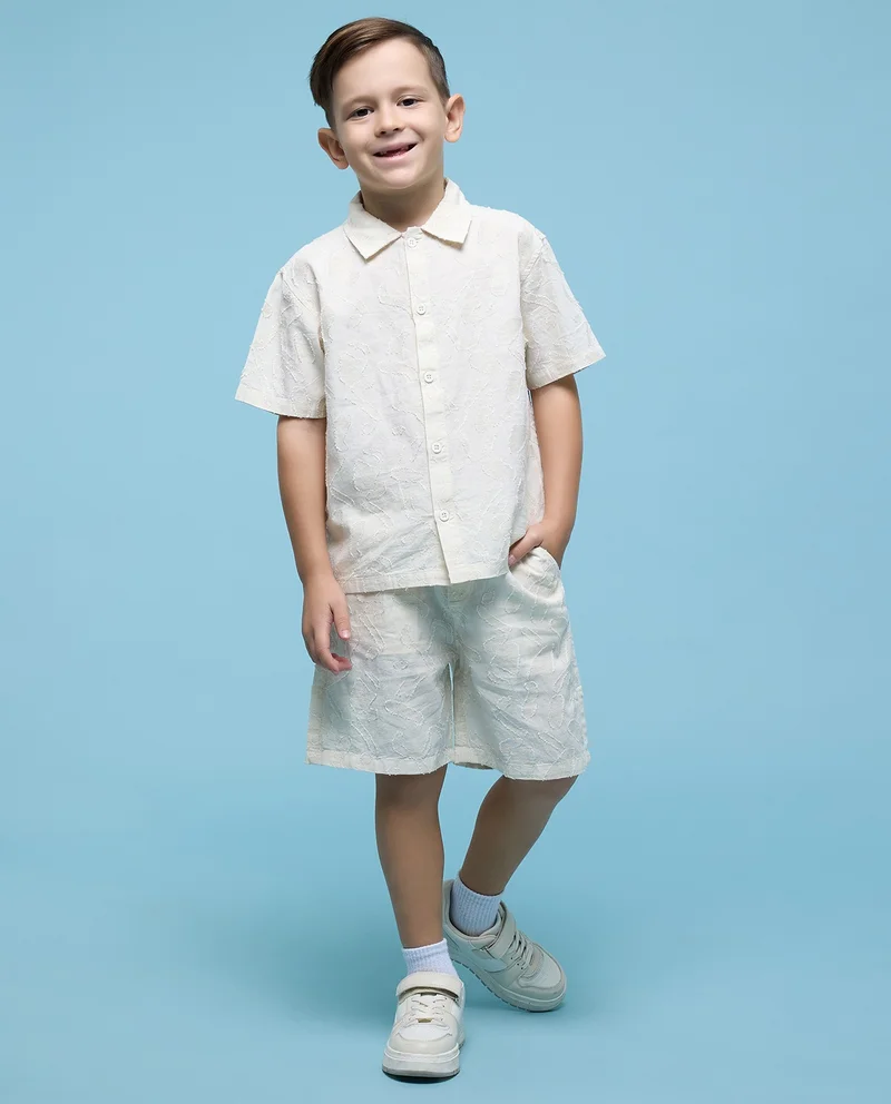 R&B Jacquard Shirt and Shorts Set