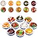 Patelai 10 Pieces Mini Toy Food Miniatures Chinese Play Food Blue and White Pottery Sweet Soup Syrup Noodle Bowls for Kitchen Dollhouse Accessories - Image 3