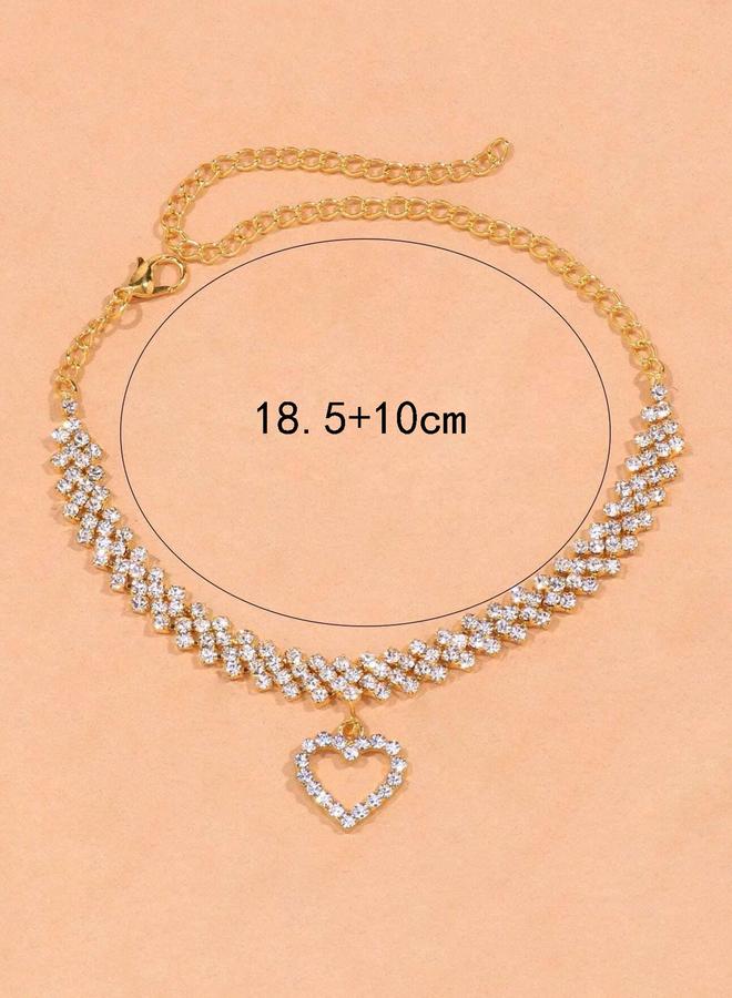 تايك تو خلخال مزين بقلب متدلٍ - Image 4