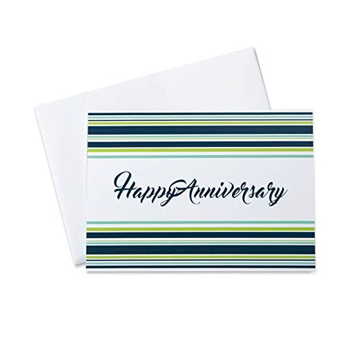 CEO Cards Work Anniversary Cards with Envelopes for Employees (Green & Blue Stripes) Bulk 25 Pack Appreciation Greeting Card Set for Business - 5x7 Inch – Office, Work, Coworkers & Team (A1602) - Image 5