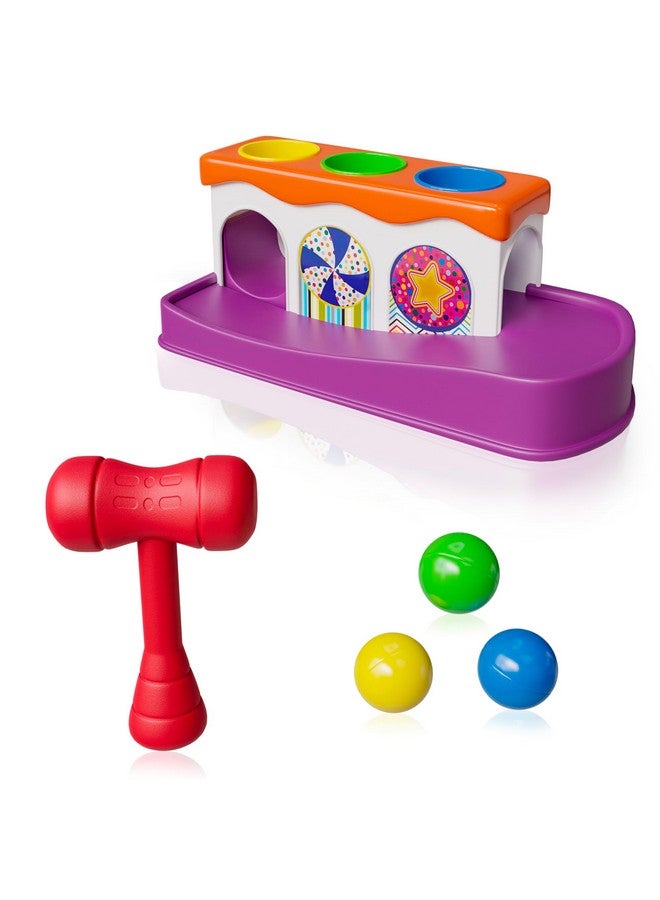 Lollipop Baby Hammer Toy Toddler Activity: Montessori Toys Spark Your Child's Curiosity with Our Ball and Hammer Toddler Toy. Encouraging Creativity and Coordination - Image 1
