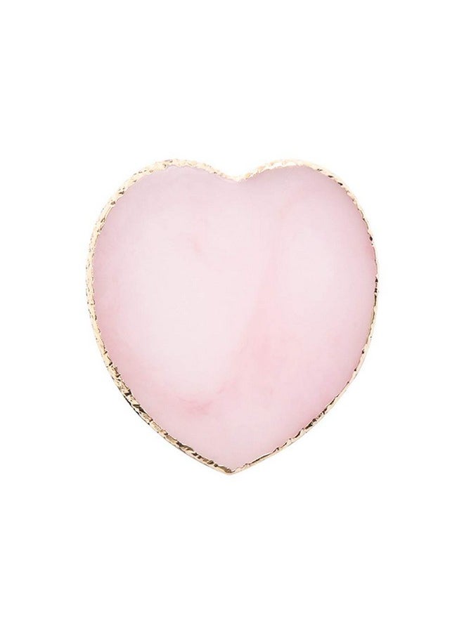 SUKPSY - Resin Nail Art Plate Palette,Makeup Palettes,Gel Polish Color Mixing Plate Drawing Painting Color Palette,Golden Edge Heart Shaped Nail Art Display Holder - Image 1