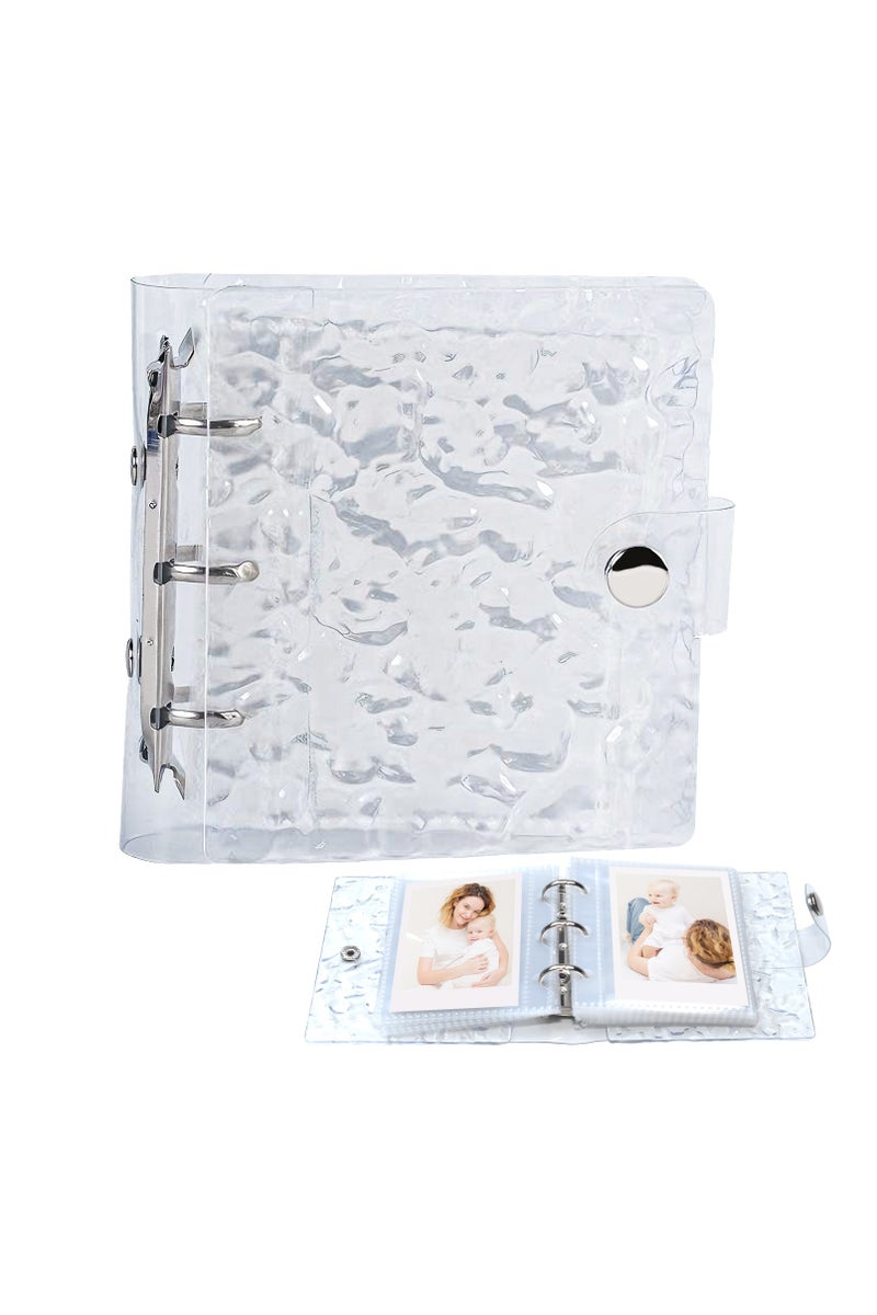 2x3 Photo Album 80 Pockets, Polaroid Picture Album with Ripple Texture Acrylic Cover for Fujifilm Instax Mini 11 90 70 50S 26 25 9 8+ 7S/Polaroid Snap Kpop Photocard Holder 
