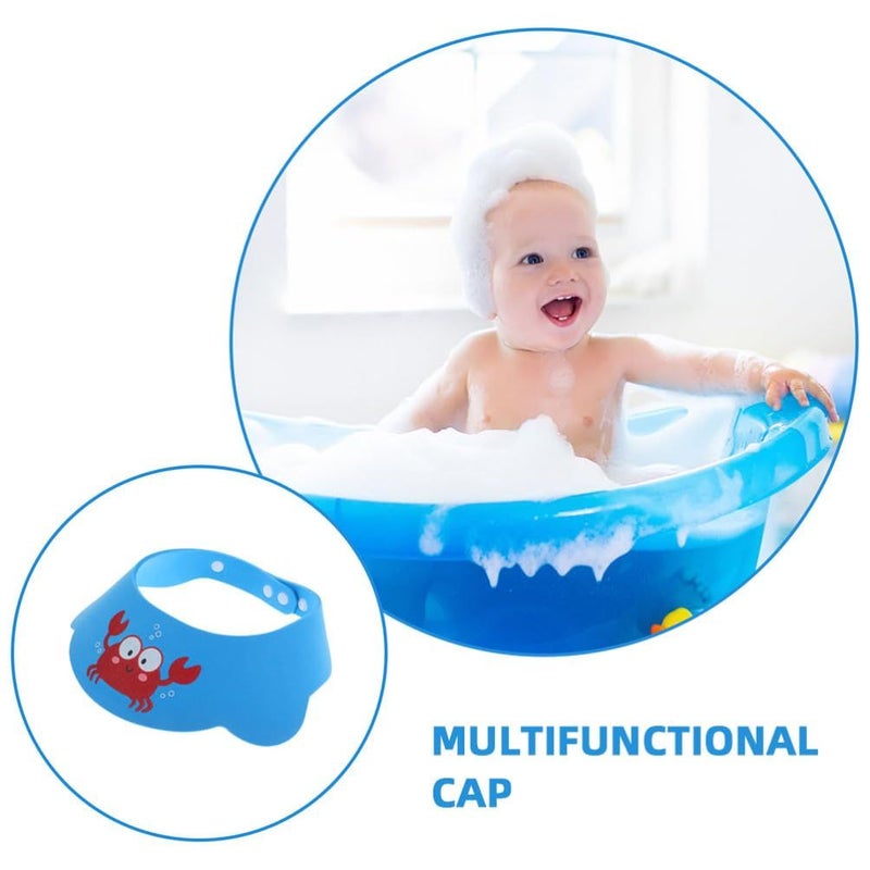 Beaupretty 2pcs Adjustable Thick Shampoo Bath Cap Cartoon Design Boy Girl - Image 3