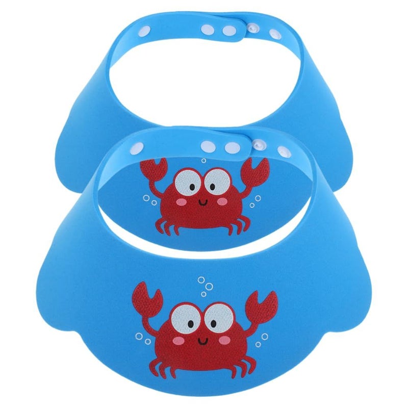 Beaupretty 2pcs Adjustable Thick Shampoo Bath Cap Cartoon Design Boy Girl - Image 2