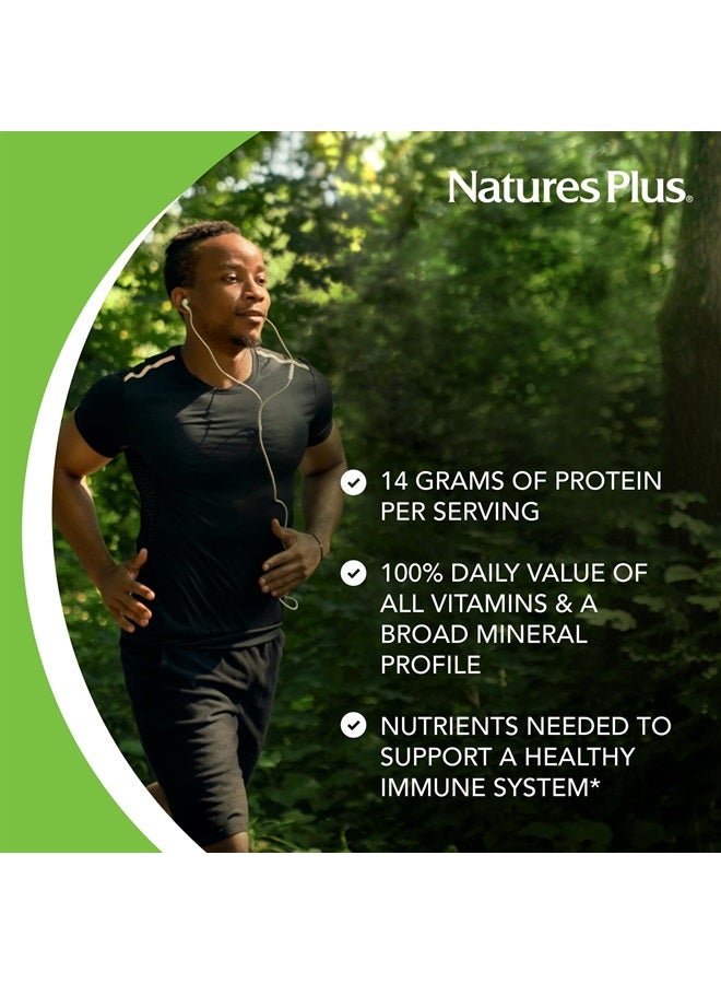 Natures Plus SPIRU-TEIN, Blueberries & Cream - 1.12 lb - Plant-Based Protein Powder - Vitamins & Minerals for Energy - Vegetarian, Gluten Free - 15 Servings - Image 4