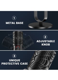 OneOdio FM1 USB Condenser Microphone Professional Studio DJ Recording Streaming Mic With Pop Filter For PC Laptop Gaming Youtube  - Image 3