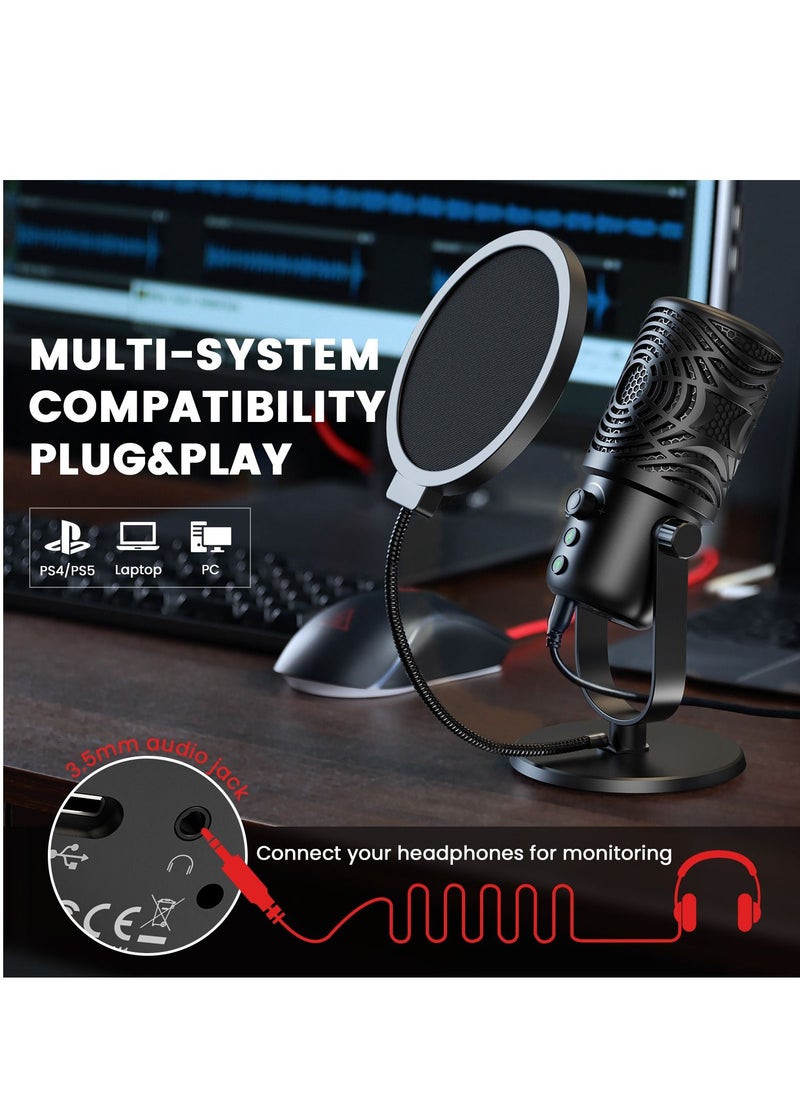 ون أوديو FM1 USB مكثف الألعاب ميكروفون للألعاب المعيشة / الجري / بودكاست / يوتيوب  - Image 2