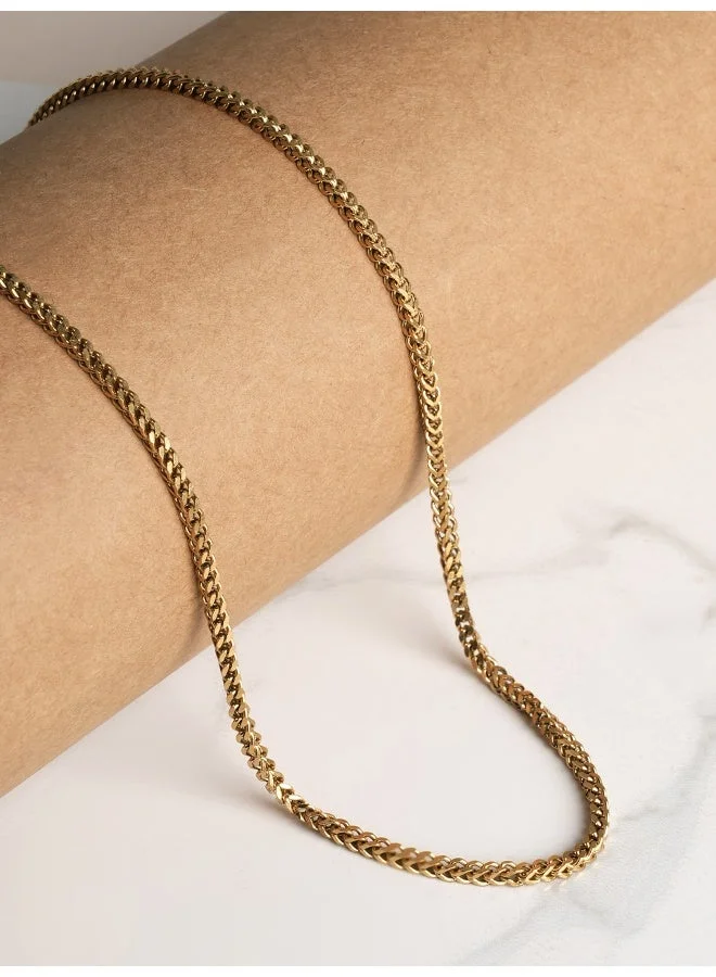 Palmonas  PALMONAS Rounded Link Statement Chain Necklace for Men | 18K Gold Plated, Waterproof & Anti-Tarnish for Men | Best Price UAE