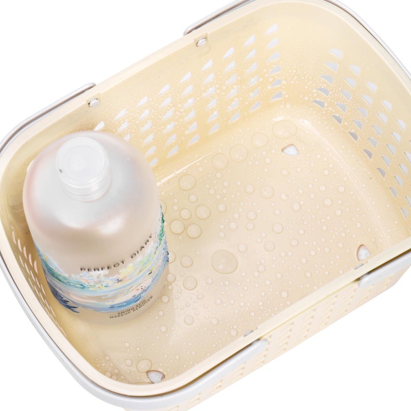 Lyellfe 4 Pack Shower Caddy Basket, Portable Storage Basket with Dual Handle, Stackable Plastic Caddy Organizer Bin for Campers, Bathroom, Dorm - Image 3