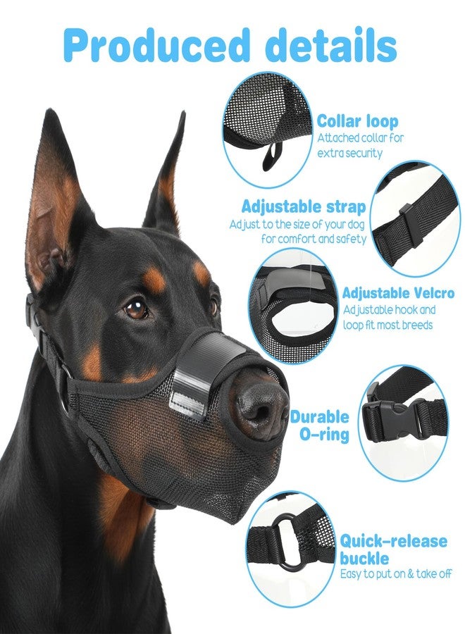 ValueBargain Dog Muzzle, Anti Scavenging Mesh Muzzle for Dogs, Breathable Soft Muzzles, Adjustable for Huskies and Dobermans, Allows Panting & Drinking - Image 2