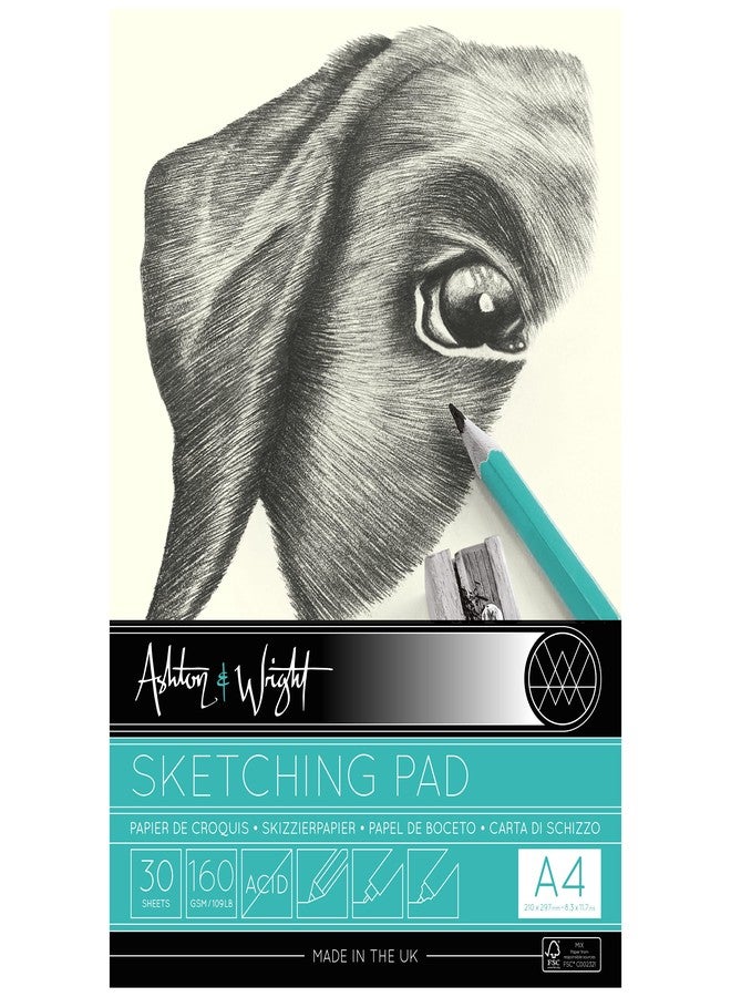 Ashton and Wright - A4 8.3" x 11.7" Classic Ivory Sketching Pad - 160gsm Paper - 30 Sheets - Image 1