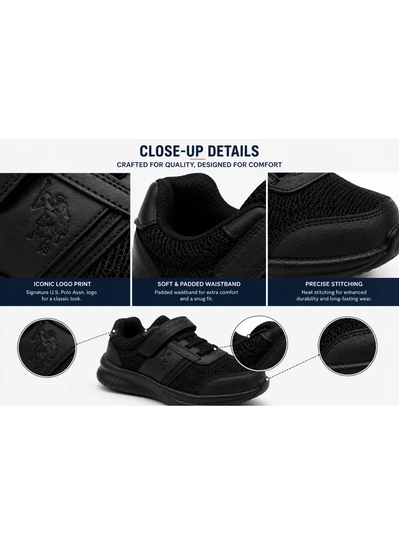 U.S. Polo Assn.  U.S. Polo Assn. Kids Casual Mesh Walking Shoes with Hook & Loop Strap Lightweight Comfortable Sneakers  | Best Price UAE