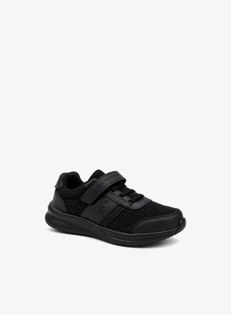 U.S. Polo Assn. Kids Casual Mesh Walking Shoes with Hook & Loop Strap Lightweight Comfortable Sneakers