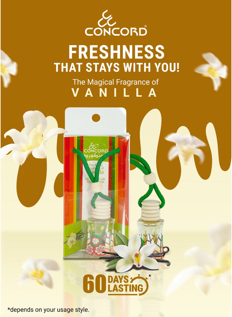 CONCORD - Car and Home Hanging Air freshener, 10ml | Vanilla Fragrance, 60 Days Lasting* | Limited Time Offer: PACK OF 2 - Image 3