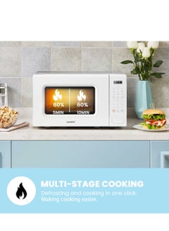 Comfee' COMFEE Microwave Oven 20L 700W with 6 Cooking Presets Express Cook 11 Power Levels Defrost and Memory Function-White  - Image 5