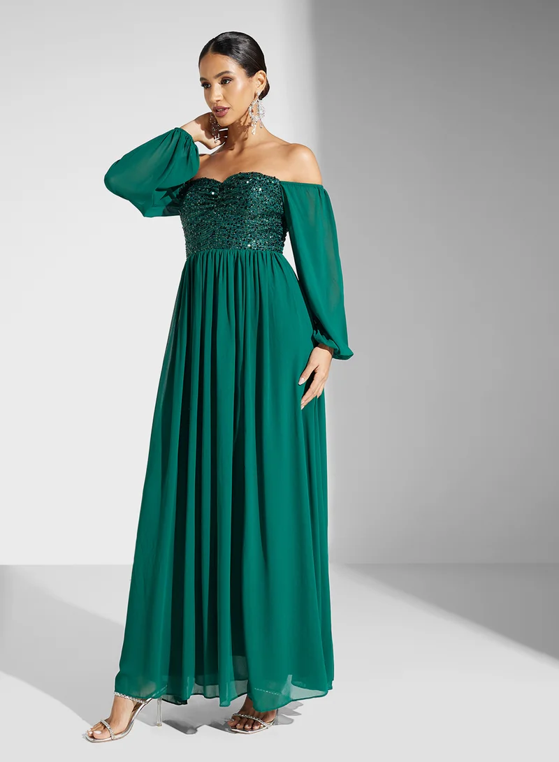 Ella Limited Edition Sequin Bodice Gown Dress