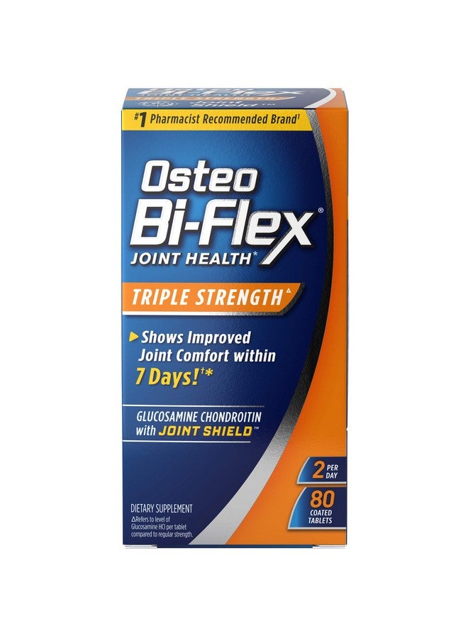 Osteo Bi-Flex Triple Strength(5) Glucosamine Chondroitin With Vitamin C Joint Health Supplement Coated Tablets 80 Count (Pack Of 1) - Image 2
