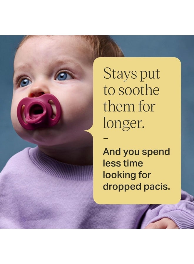 Tommee Tippee Ultra-Light StayPut Pacifier, One-Piece Silicone Design, 0-6m, 4 Pack - Image 4