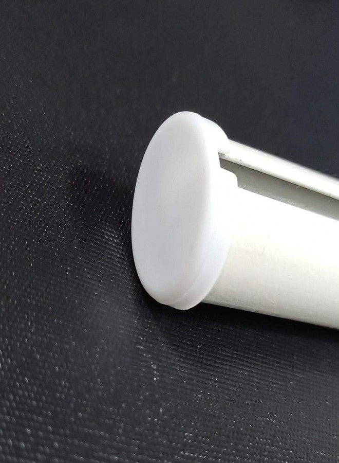 FAPBADRI End Cap / Lock for Roller Blind Bottom Pipe, Material: Plastic, Colour: White - 10 Pieces