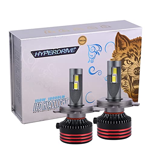 Pivalo PLHDH4 150W Hyperdrive H4 / H19 LED Headlight With High Performance Bulb Patent Design IP65 Water Resistant And Easy Installation For Automobiles(Set of 2) - Image 1