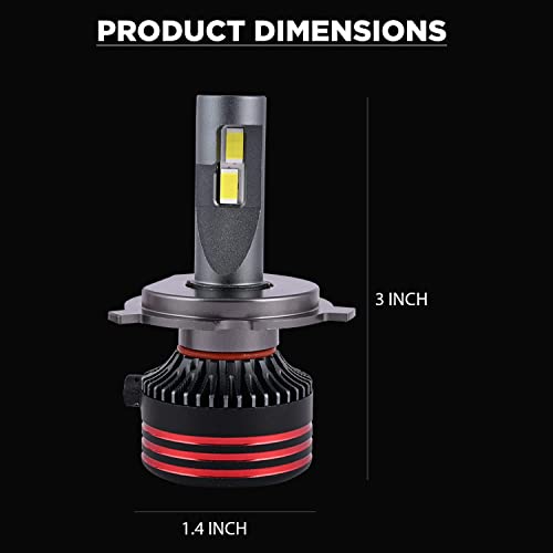 Pivalo PLHDH4 150W Hyperdrive H4 / H19 LED Headlight With High Performance Bulb Patent Design IP65 Water Resistant And Easy Installation For Automobiles(Set of 2) - Image 2