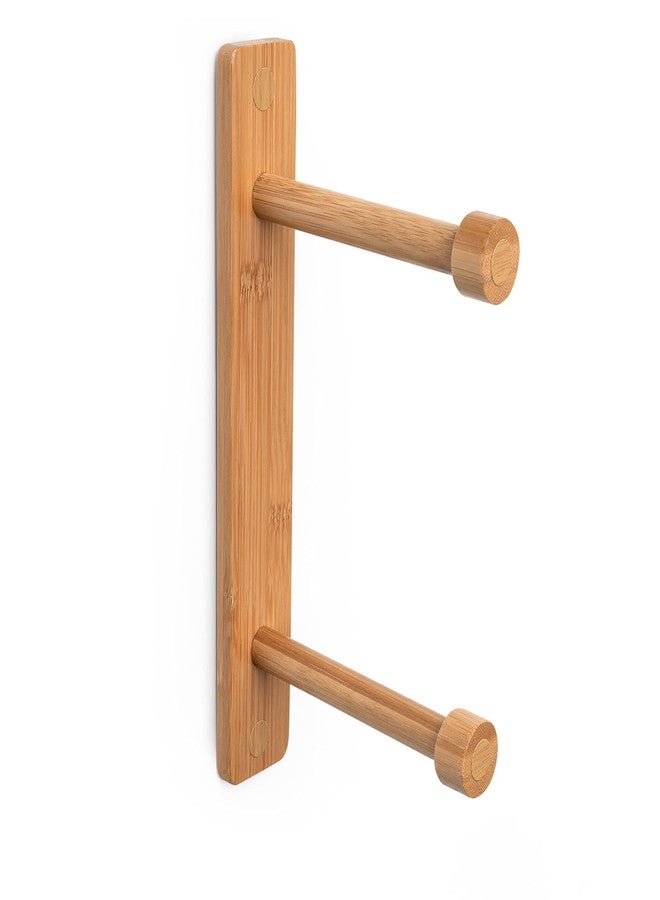 Arrow and Stem حامل ورق تواليت عمودي مزدوج حديث معلق من الخيزران الطبيعي من Arrow and Stem - Image 2