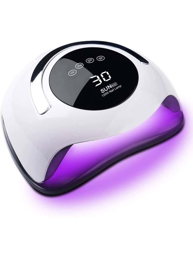 SUN BQ5T 120W UV LED Nail Lamp For Drying Gel Polish LCD Display - Image 1